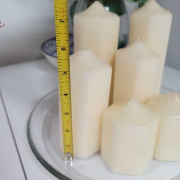 CANDLE LITE CANDLES HUGE SET WITH LARGE 11" CANDLE DISH. NEVER USED W/ lighter - Picture 6 of 10